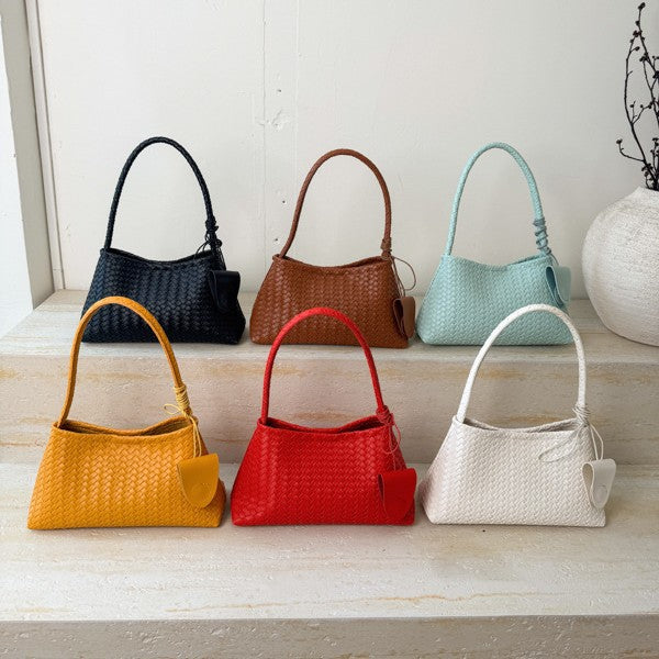 Women's Advanced Texture Light Luxury Woven Underarm Baguette Bags