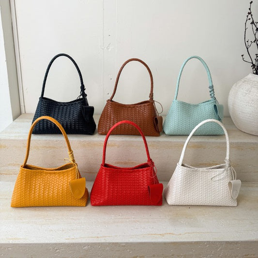 Women's Advanced Texture Light Luxury Woven Underarm Baguette Bags