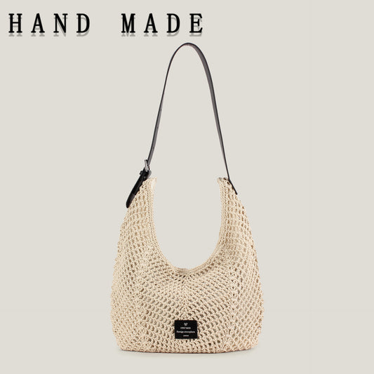 Women's Amber Rope Hand-woven Seaside Vacation Leisure Women's Shoulder Bag