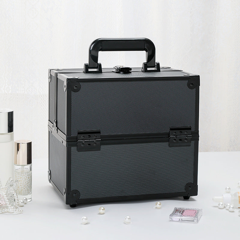 Large Capacity Aluminum Alloy Make Up Specialist Toolbox Tattoo Makeup Cosmetic Case