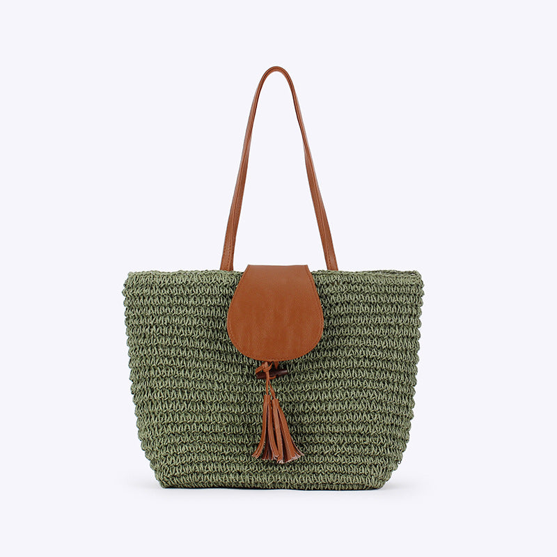 One Woven Daily Leisure Seaside Vacation Versatile Women's Shoulder Bag