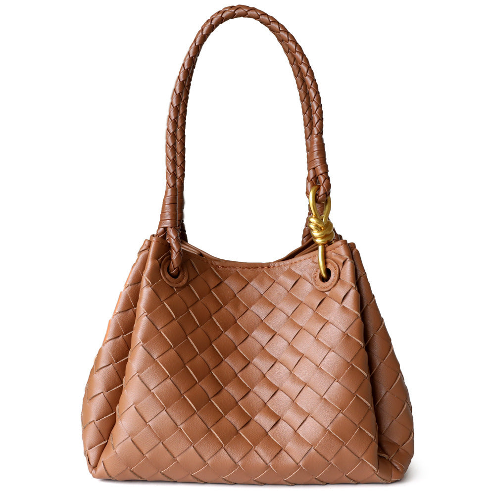 Women's Shu Parachute Cowhide Woven Metal For Bucket Bag