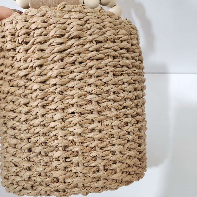 Straw Woven Spring Hand-woven Round Sealing Bags