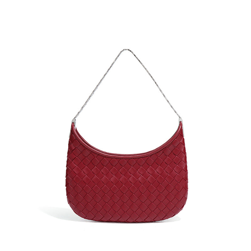 Luxury Weaving Underarm Female Simple Commute Women's Messenger Bag