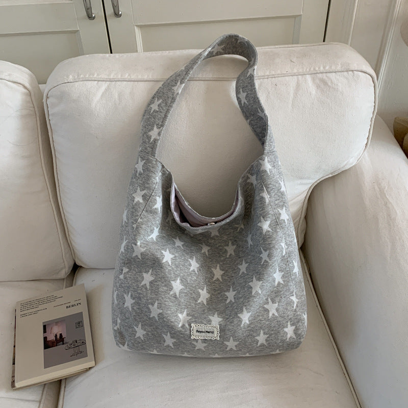 Women's Korean Style Large Capacity Underarm Spring Canvas Bags