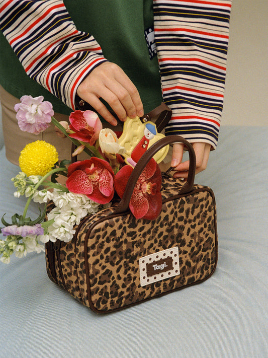 Picnic Bowling Storage Polka Dot Leopard Women's Handbag