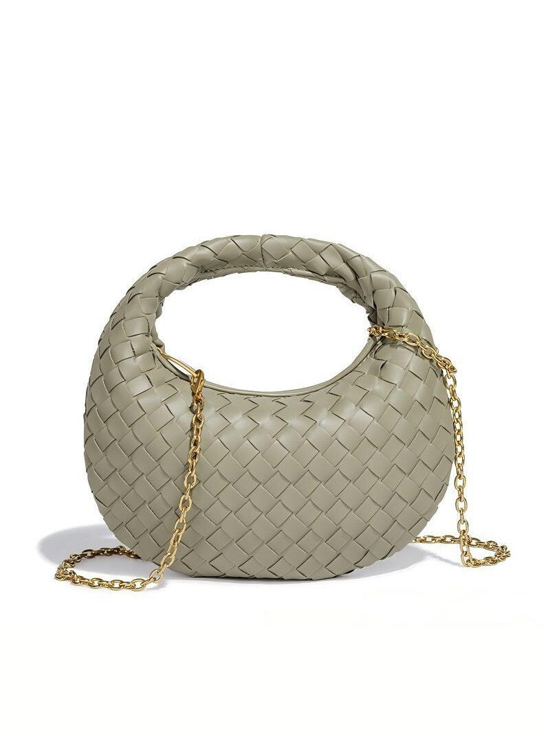 Women's Hand-woven Dumpling Light Luxury Minority High-grade Underarm Selenodont Women's Handbag
