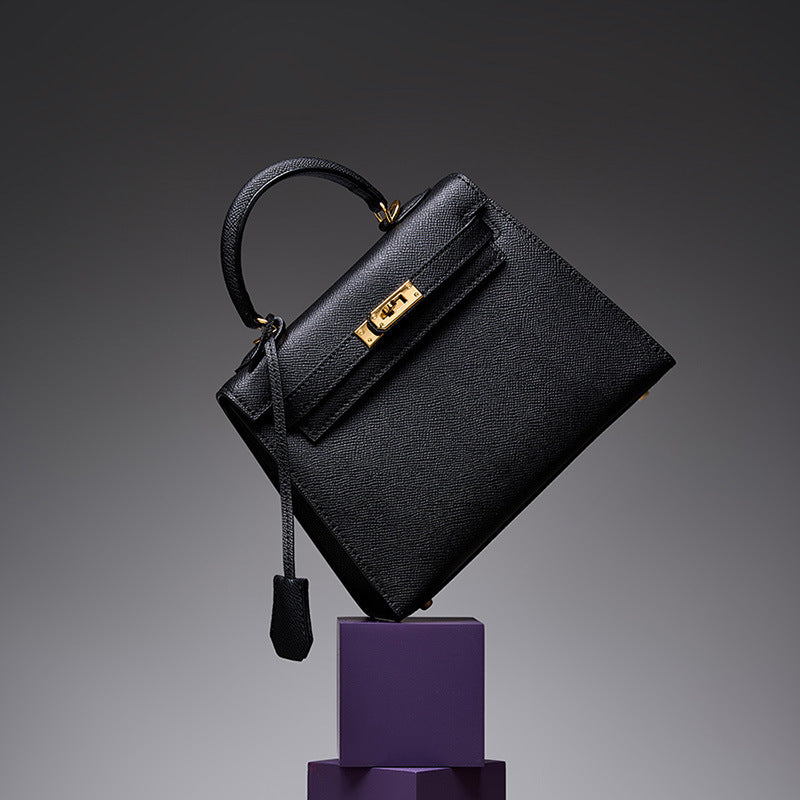 Women's Fashion Cattlehide Leather High-grade Genuine Kelly Women's Handbag