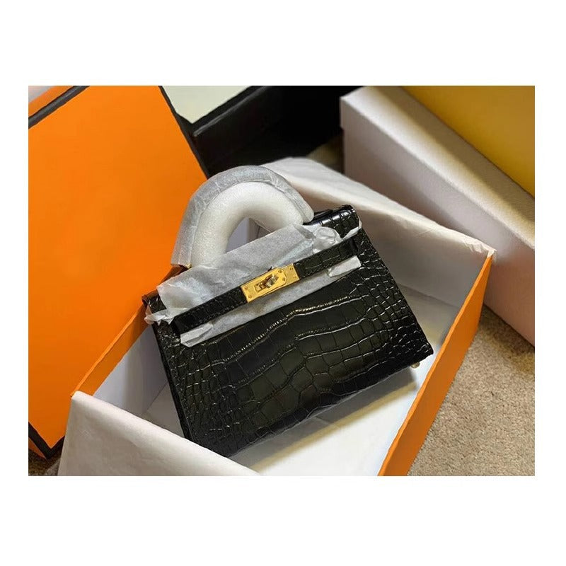 Women's Genuine Leather Second Generation Crocodile Pattern High-grade Women's Handbag