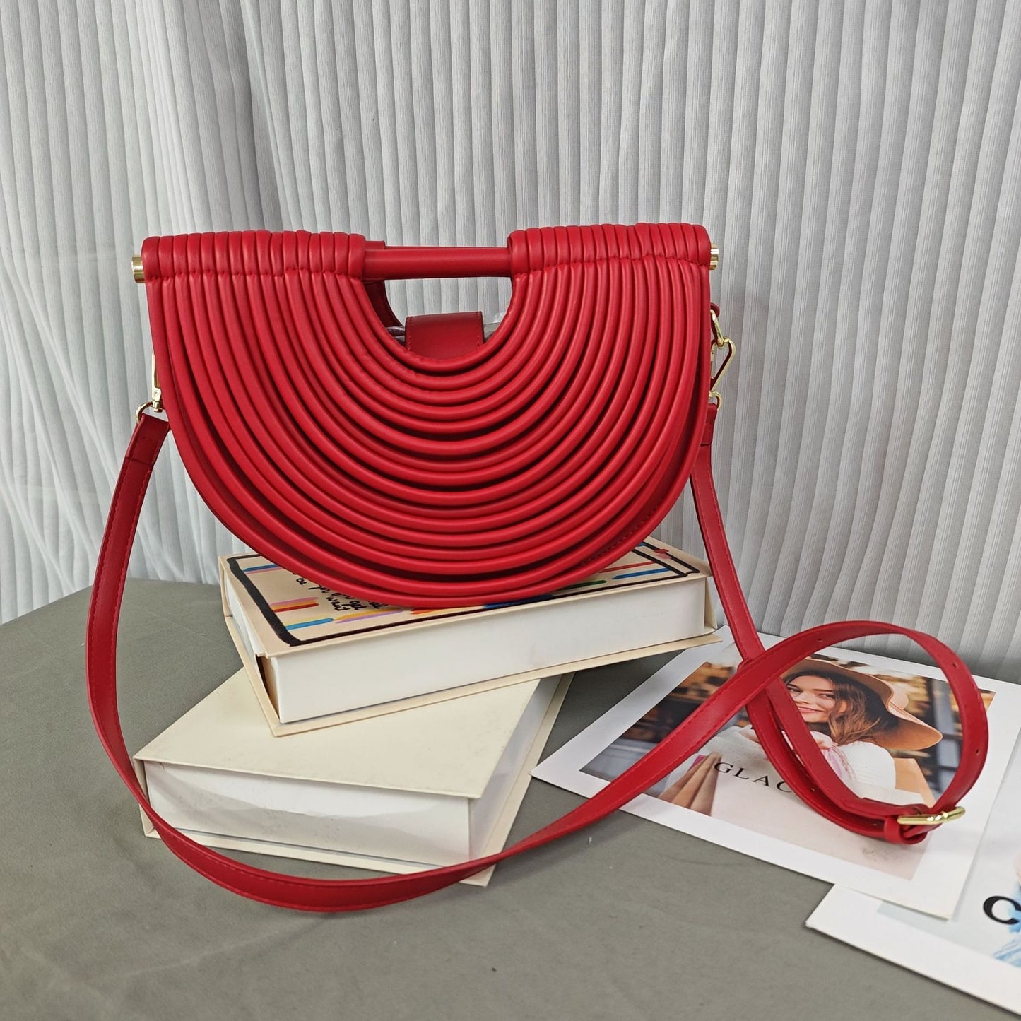 Women's Bamboo Handmade Woven Personality Trendy Lightweight Tote Bag