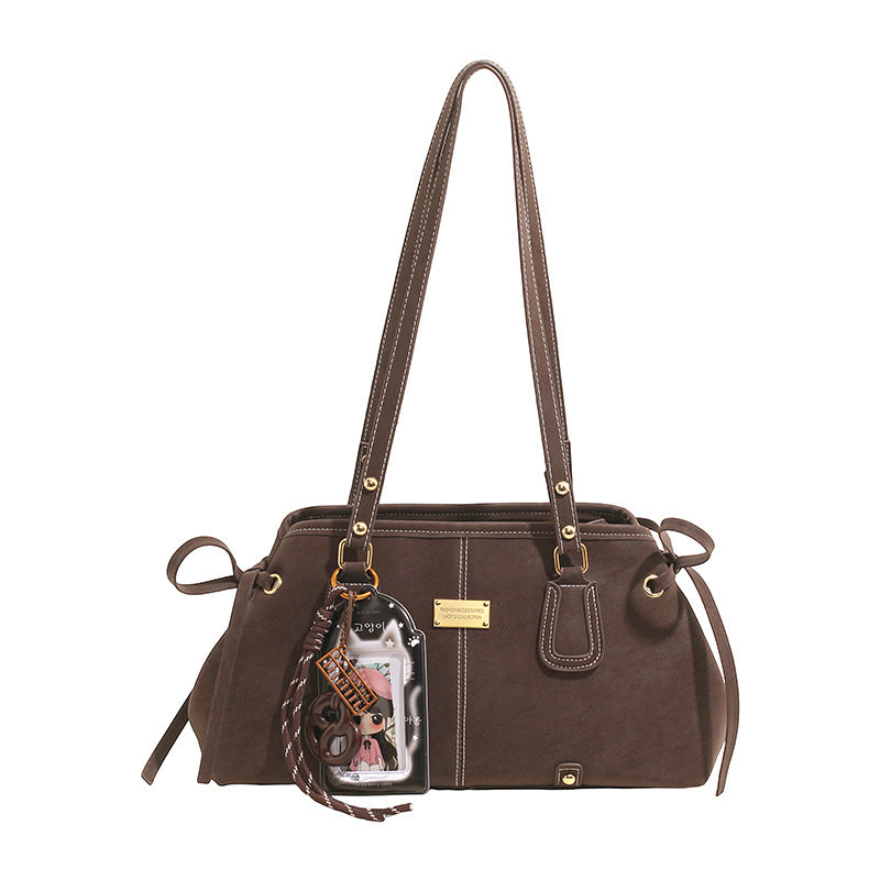Women's Commuter Retro Frosted Fashion Large Capacity High-grade Hand-held Underarm Bag