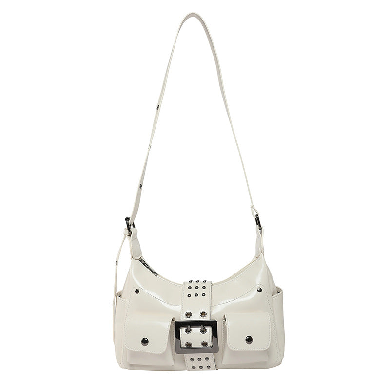 Designer Punk Hot Rivet Fashion Motorcycle Underarm Bag