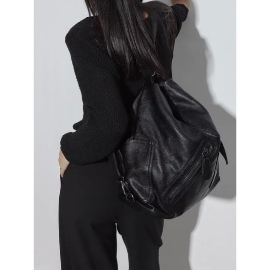 Women's Retro Hot Soft Leather Large Capacity Adjustable Women's Backpack