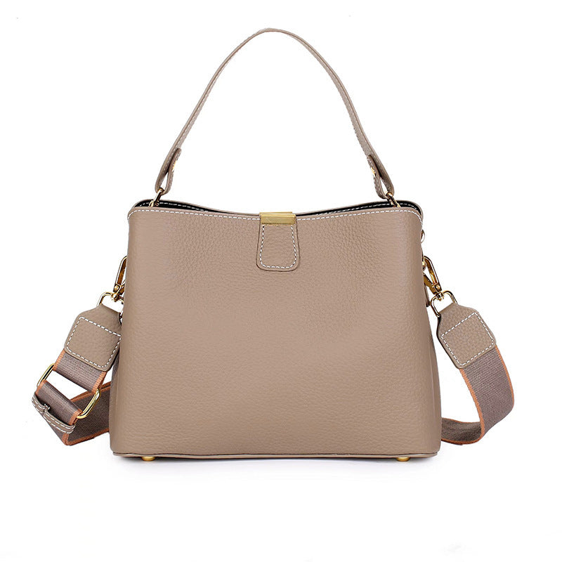 Women's First Layer Cowhide High-grade Design Large Women's Handbag
