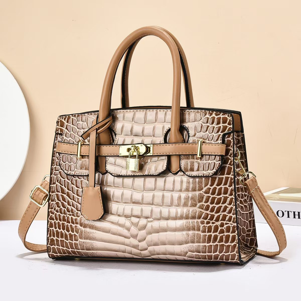 Women's Niche Western Style Crocodile Pattern Versatile Women's Shoulder Bag