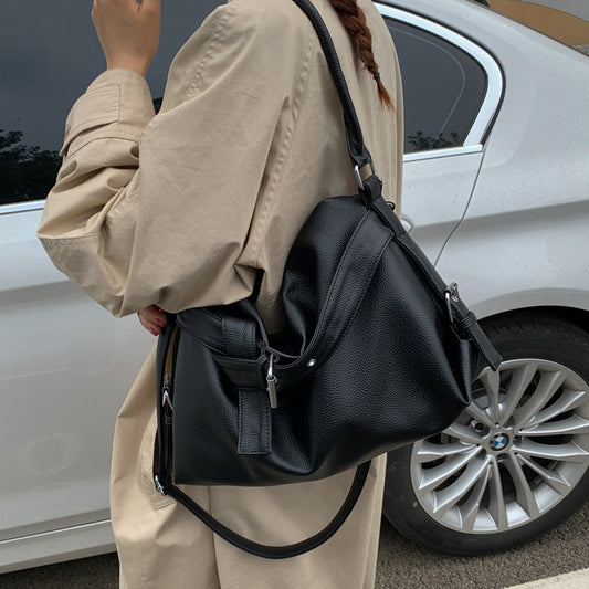 Women's Retro Korean Type Distressed Soft Style Tote Bag