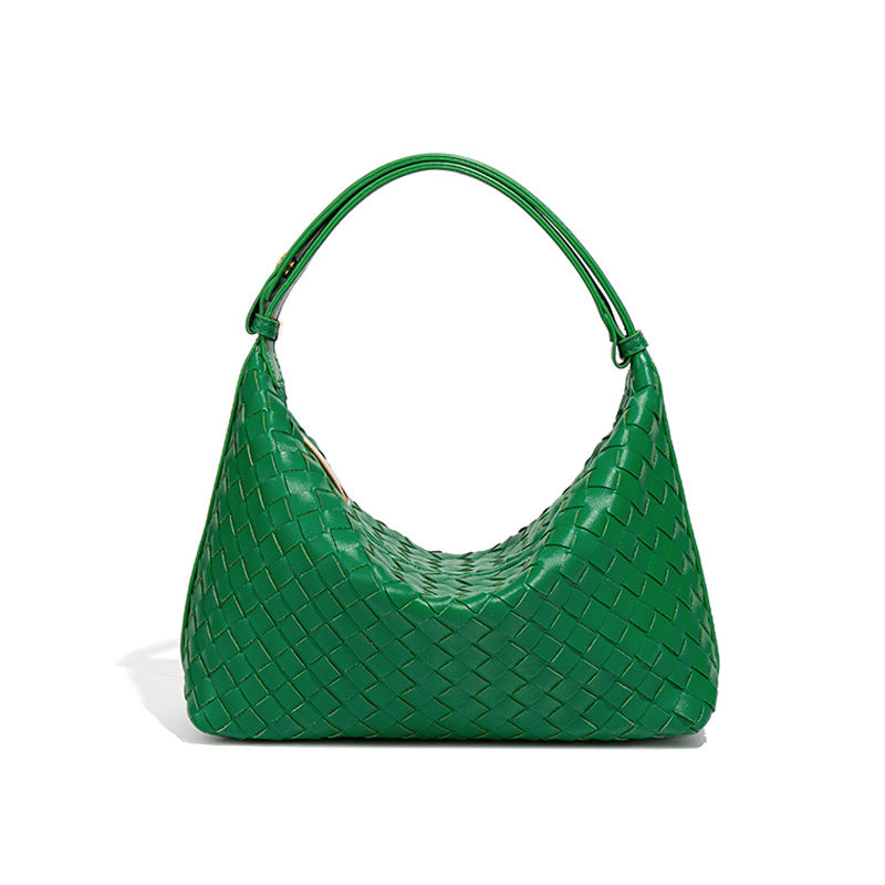 Women's Large Capacity Underarm Design Woven Simple Style Women's Handbag