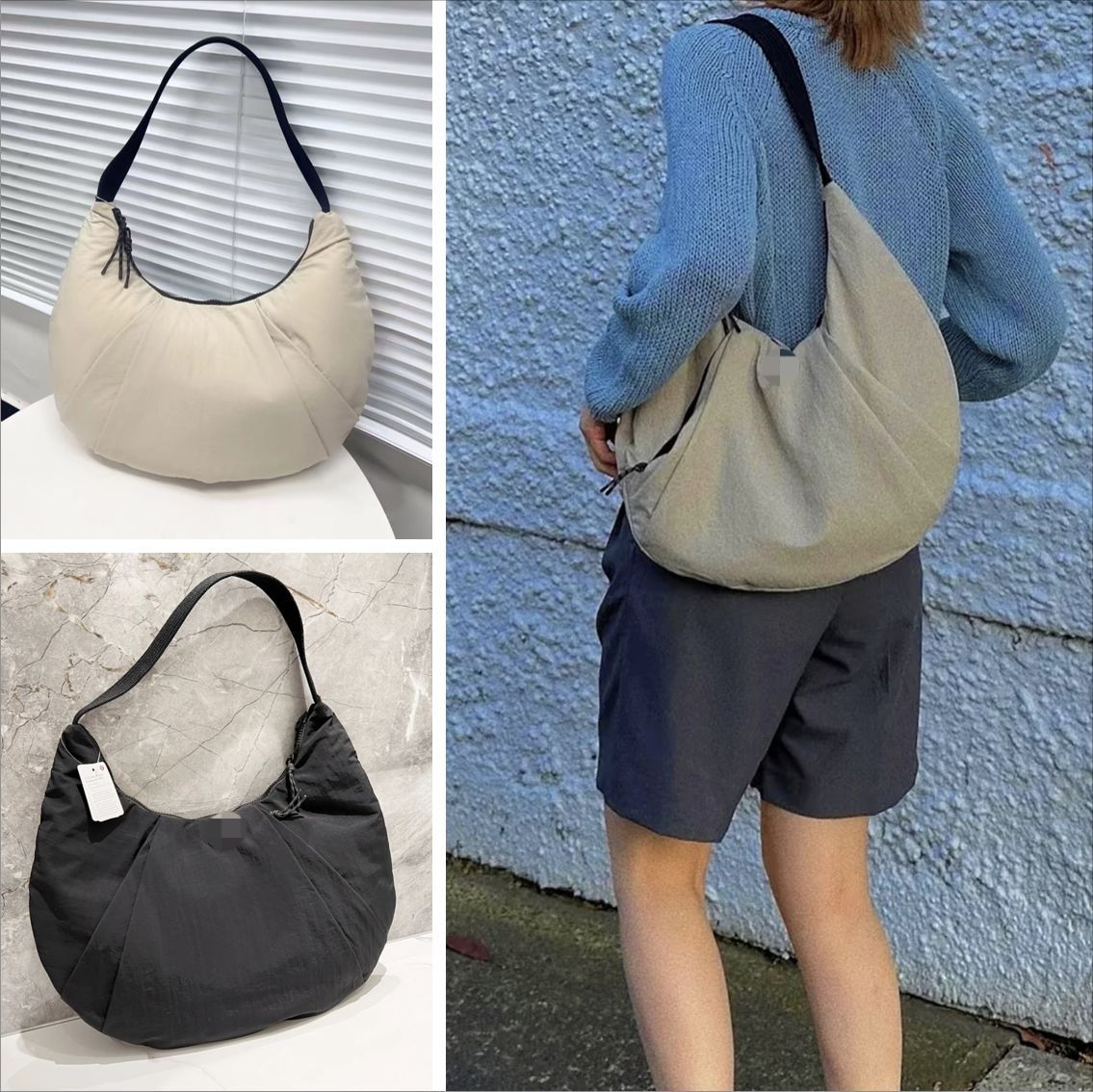 Old Crescent Croissant Waterproof Nylon Yoga Women's Messenger Bag