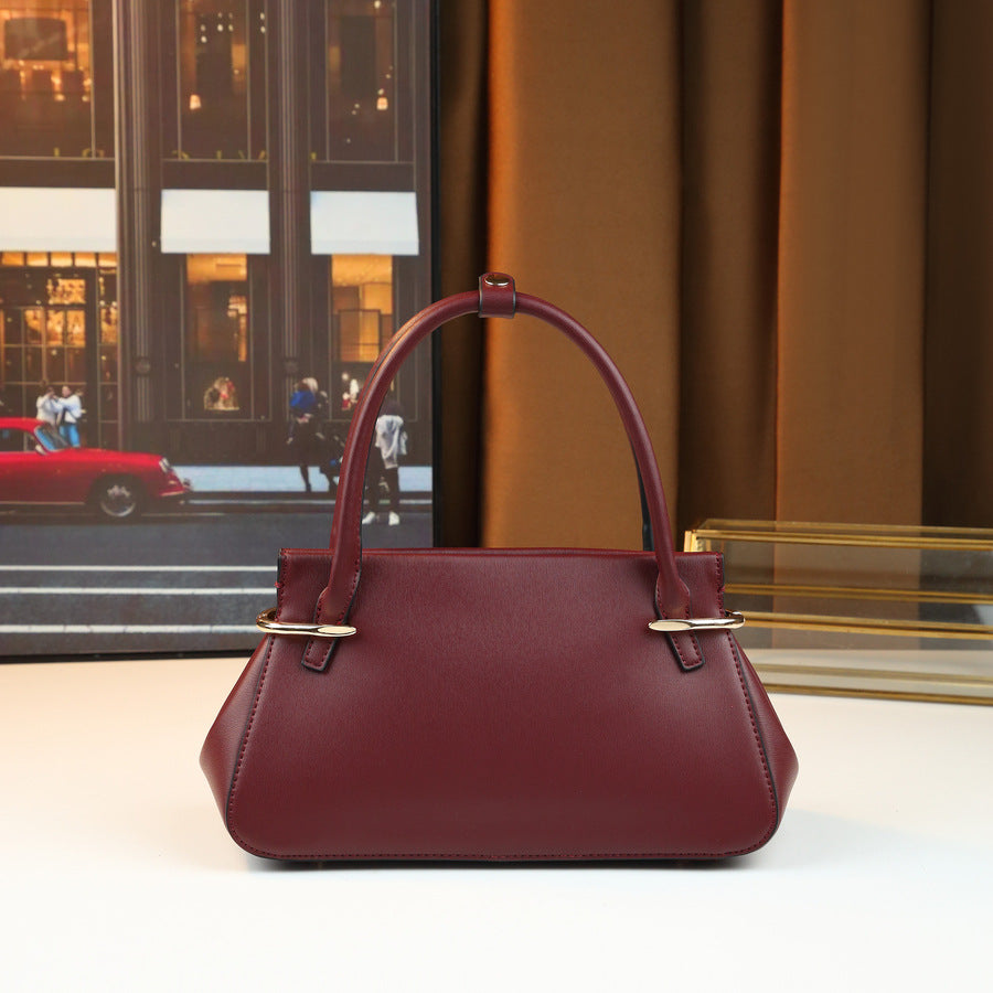 Women's Style Solid Color Pleated Portable Fashionable Women's Handbag