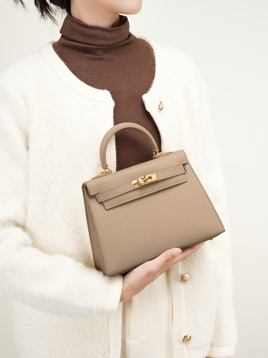 Women's Fashion Cattlehide Leather High-grade Genuine Kelly Women's Handbag