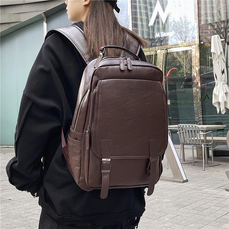 Men's Large Capacity Vintage Trendy Korean Computer Shoulder Bags