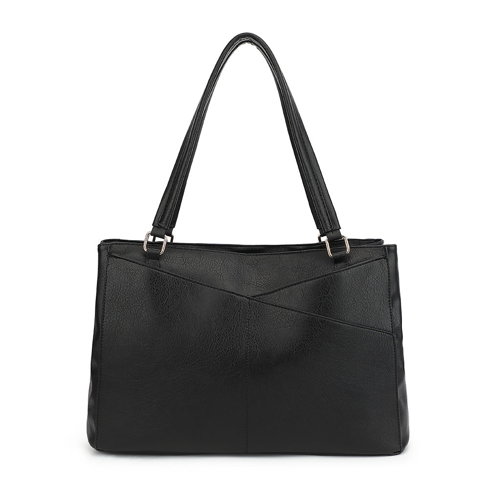Large Capacity Compartment Work Single Solid Tote Bags