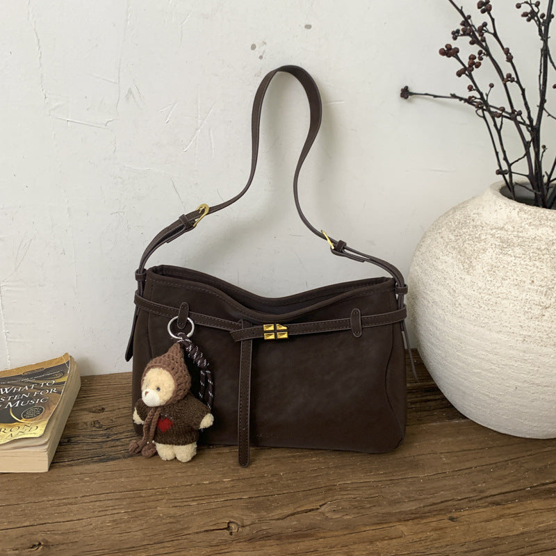 Women's Fashion Retro Frosted High-grade Underarm Women's Shoulder Bag