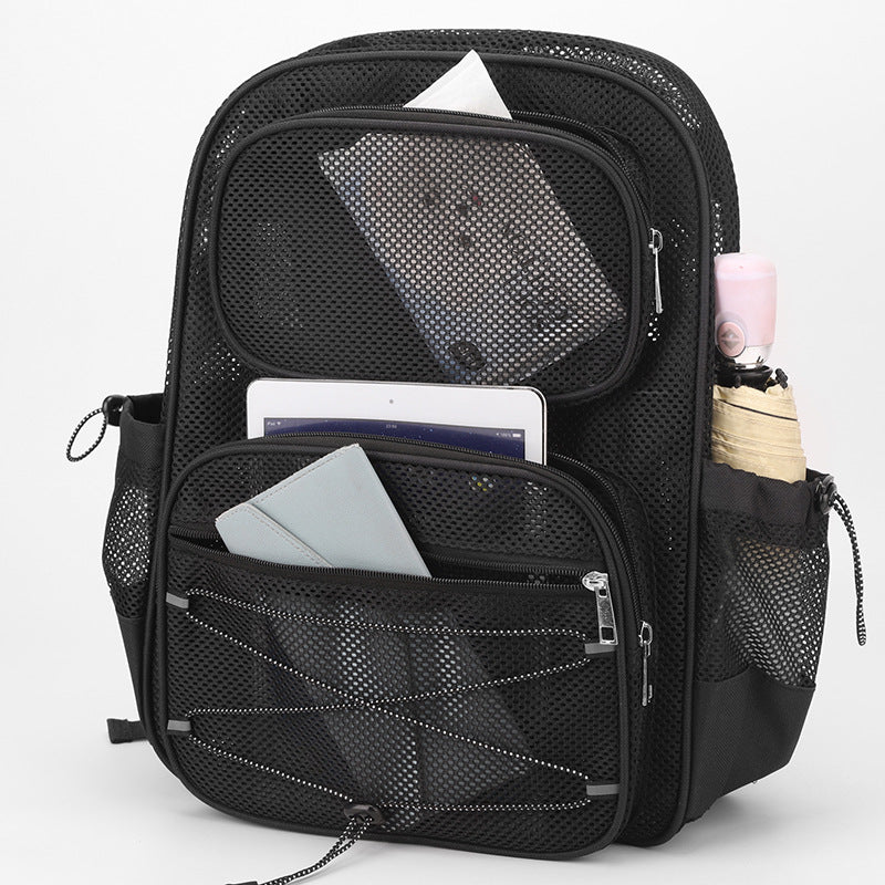 Comfortable Creative Mesh Hollow Beach Vacation Leisure Backpack