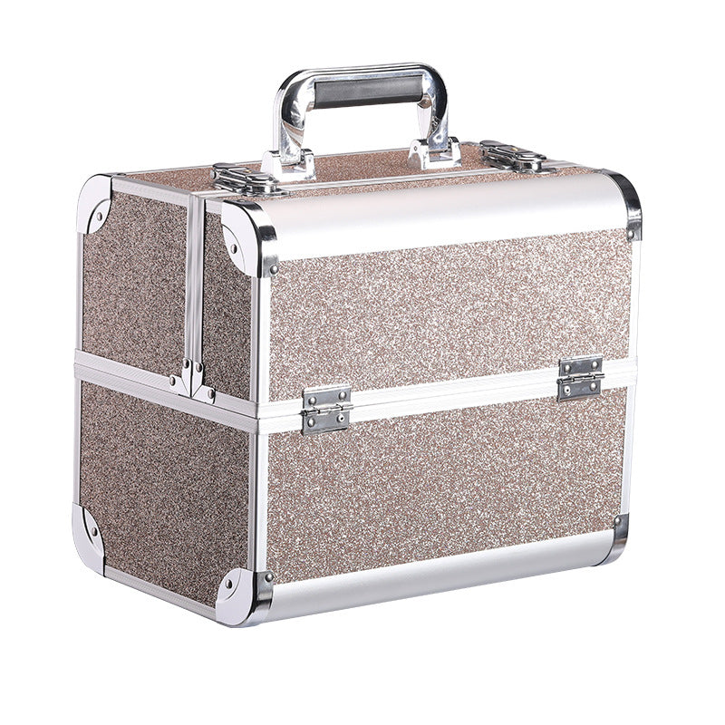 Storage Box Double Open Aluminum Alloy Portable Cosmetic Cases