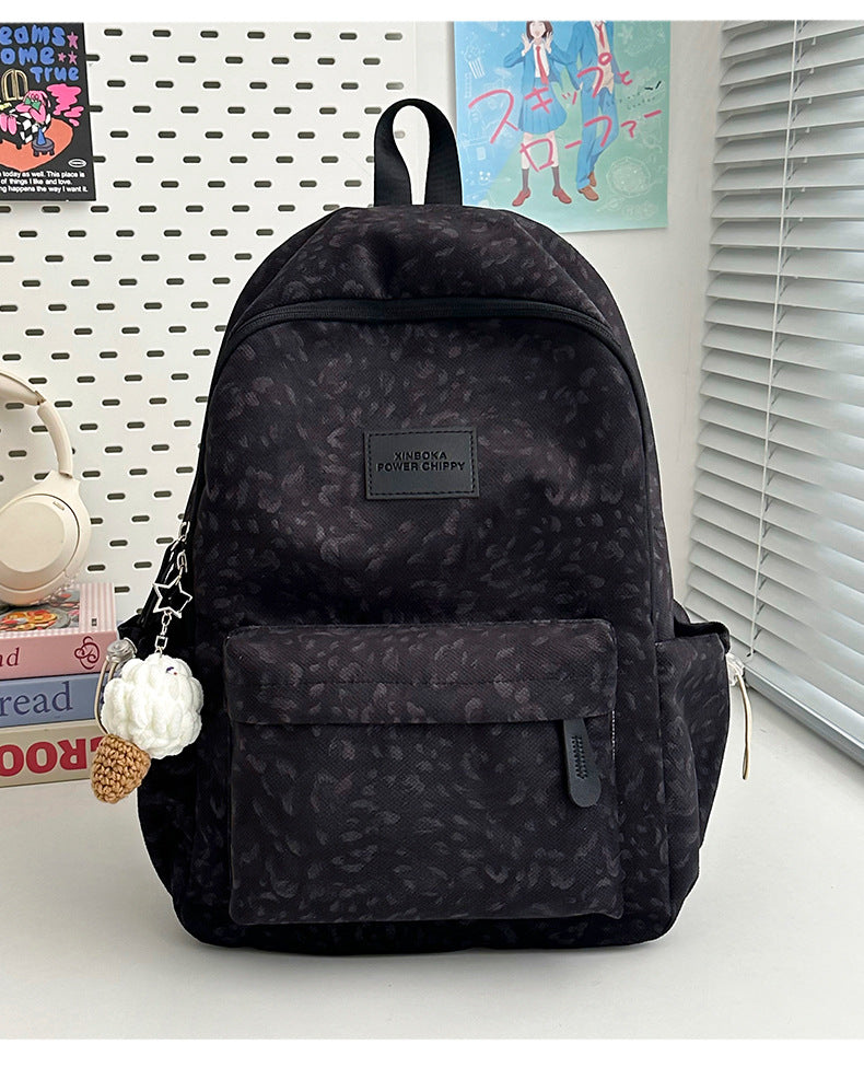 Good-looking Leopard Print Sweet Junior Campus Leisure Backpack