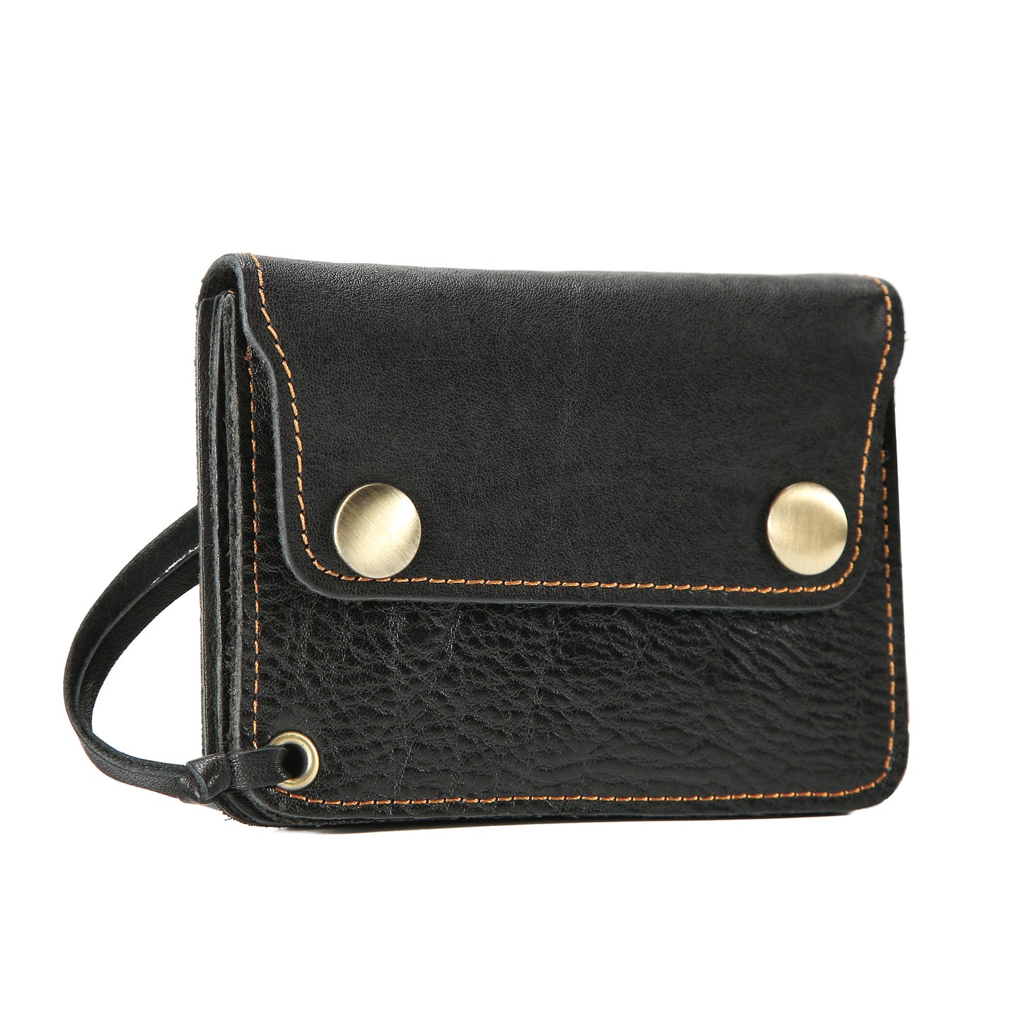 Layer Cowhide Magnetic Snap Zipper Portable Leather Card Pack Card Sleeve