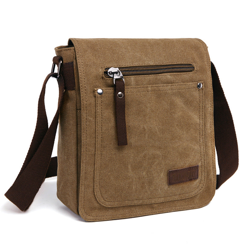 Slouchy Fashion Single Fashionable Washed Canvas Men's Messenger Bag