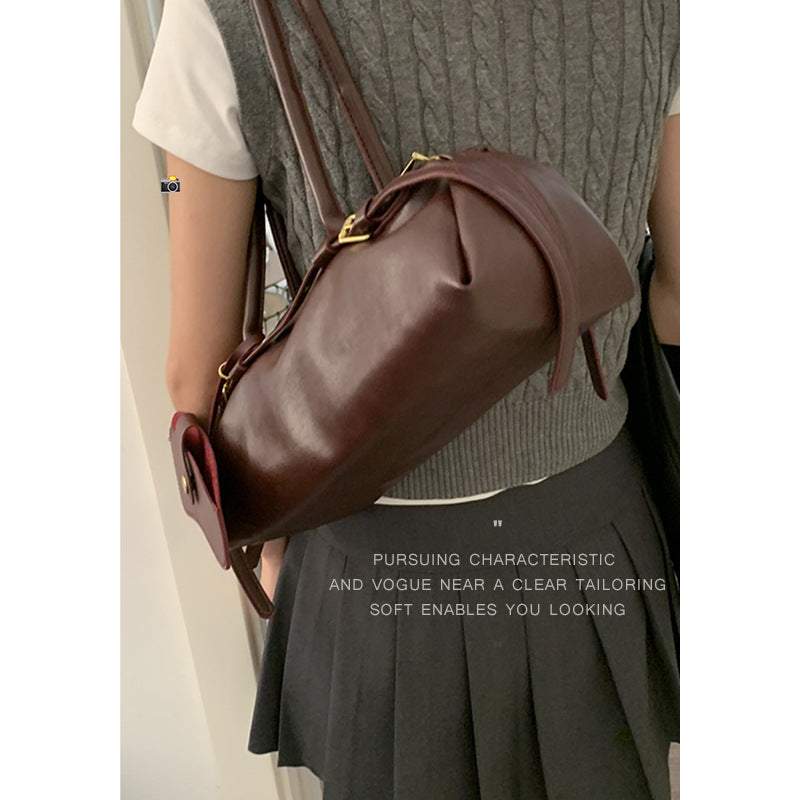 Women's Niche Retro Bowling Simple Large Capacity Underarm Bag