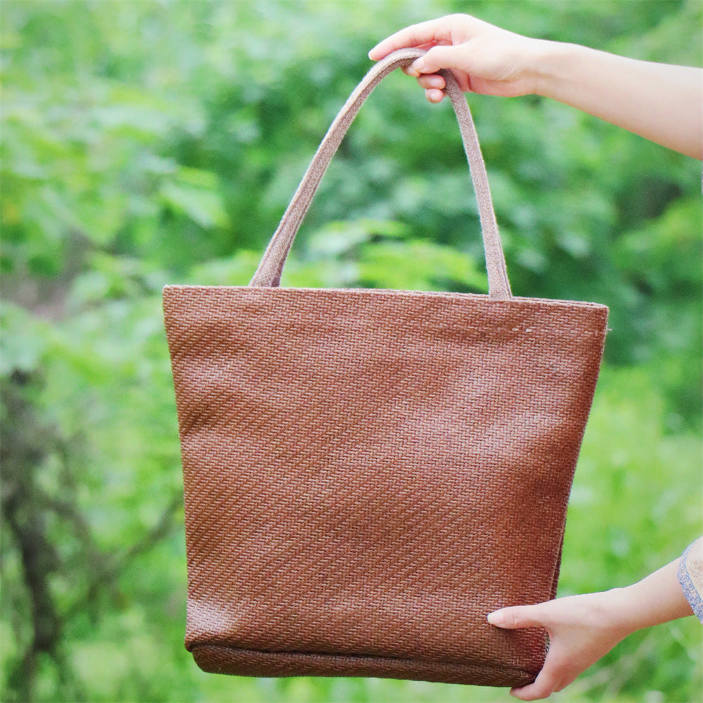 Women's Rattan Weaved Leather Mobile High Sense Women's Shoulder Bag