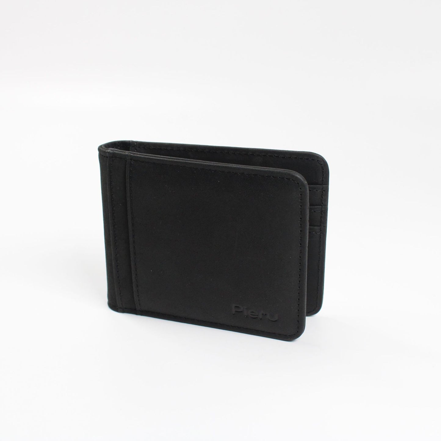 Swiping Top Layer Crazy Horse Skin Two Card Holder