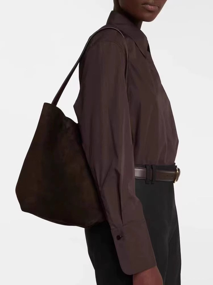 First Layer Cowhide Genuine Leather High-grade Fashion Commuting Bucket Bag
