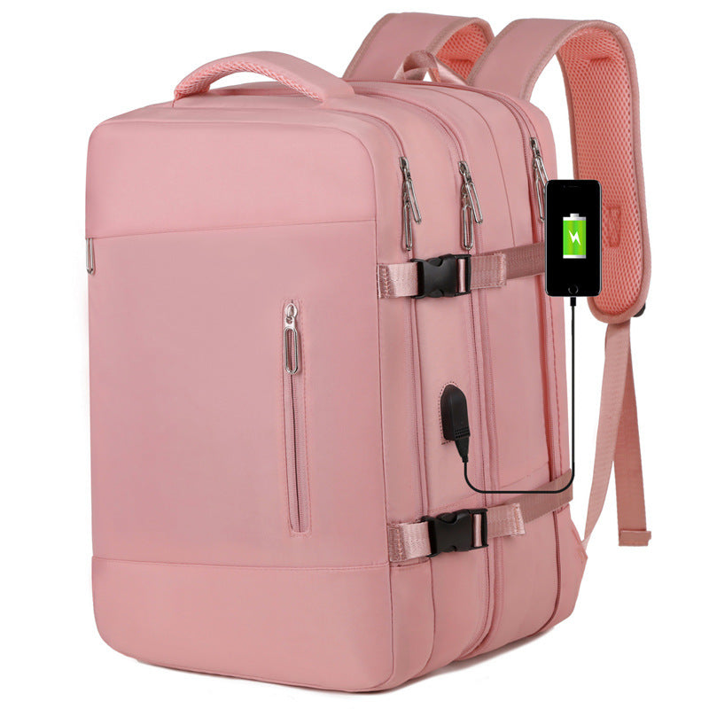 Women's Multifunctional Large Capacity Coverable Short Business Leisure Backpack