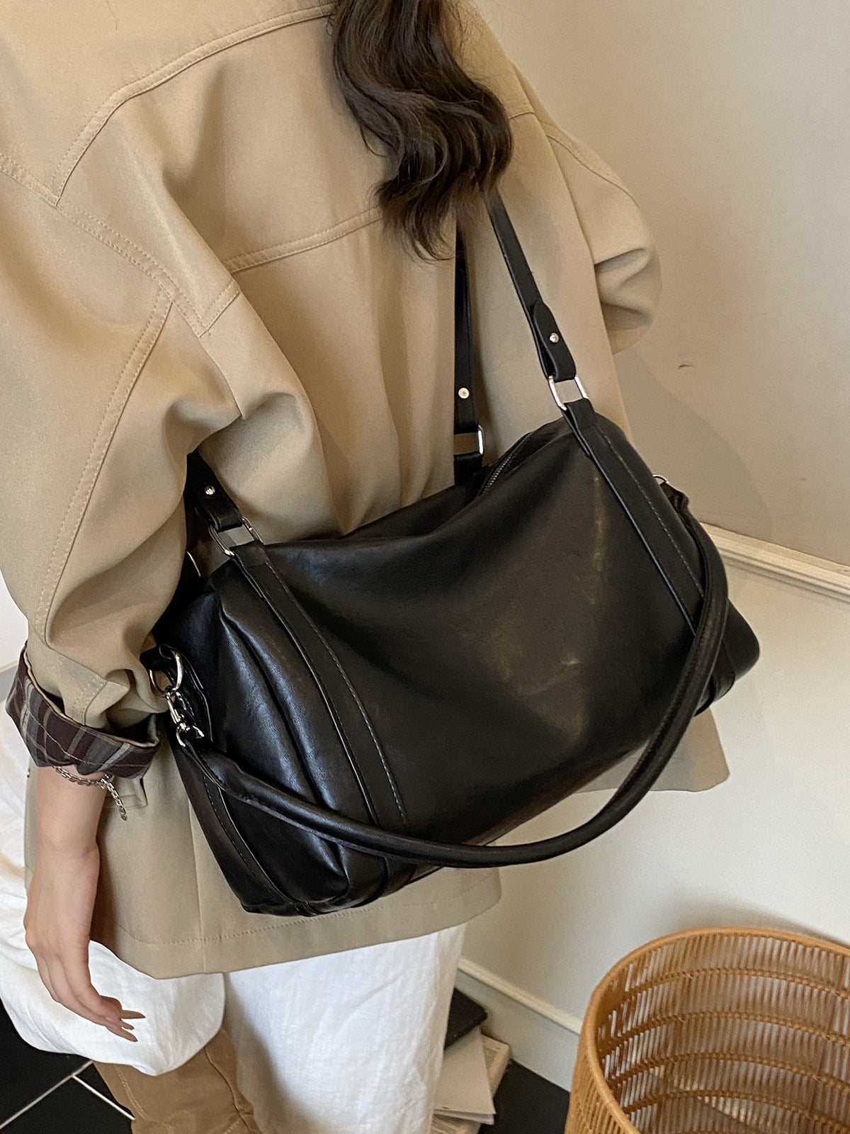 Creative Autumn Niche Vintage Commuter Underarm Tote Bags