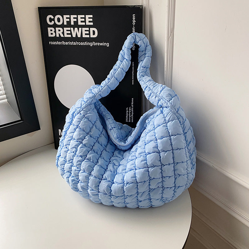 Large Capacity Pleated Puff Lightweight Quilted Bags