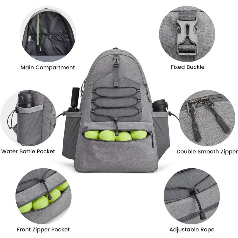 Women's & Men's Fashion Tennis Large Pick Ball Can Hold Rackets With Shoes Bags