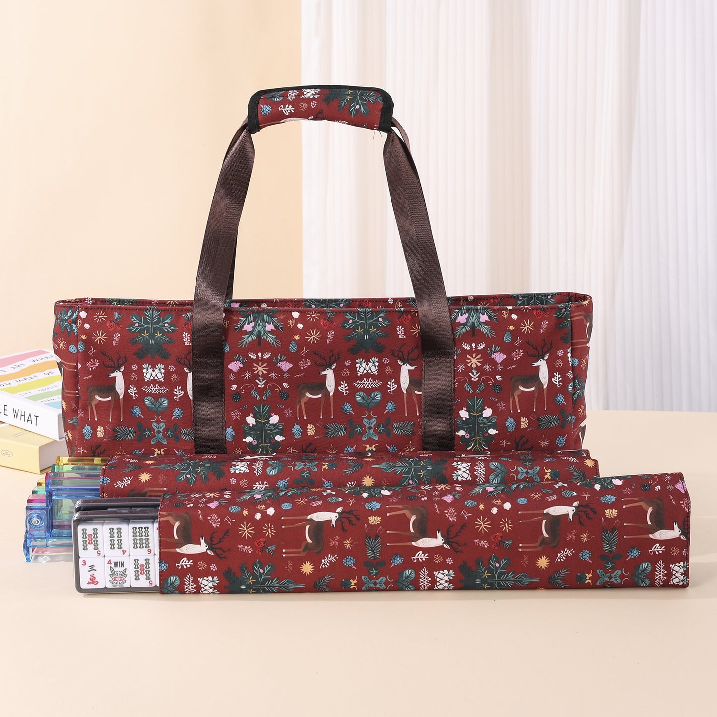 Mahjong Set Large Capacity Portable Toiletry Folding Bags