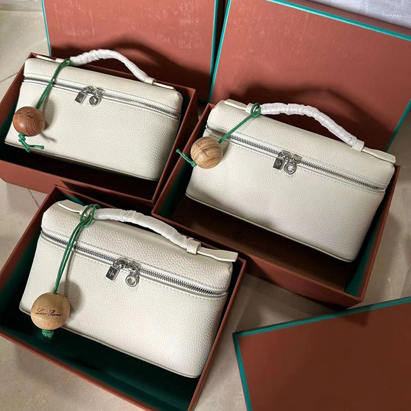 Women's Lunch Box Spring Cowhide Portable For Bags