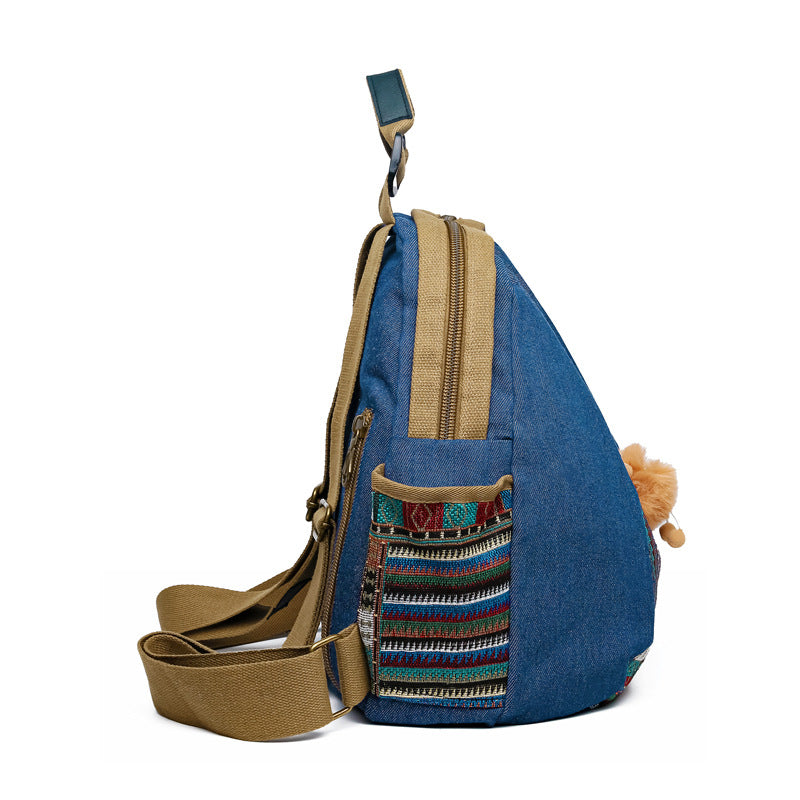 Women's Denim Large Ethnic Style Fashionable Lightweight Women's Backpack