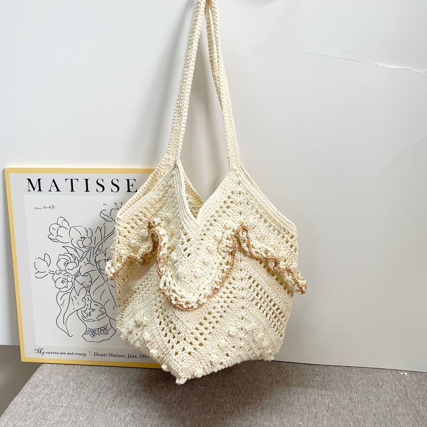 Hollow Straw French Lazy Style One Women's Shoulder Bag