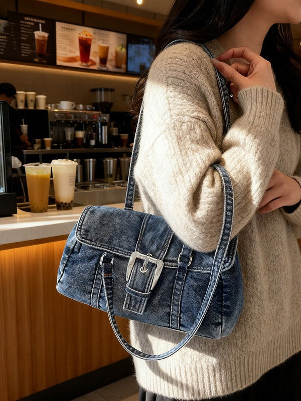 Women's Denim Hand Carrying Boston Autumn High-grade Bags