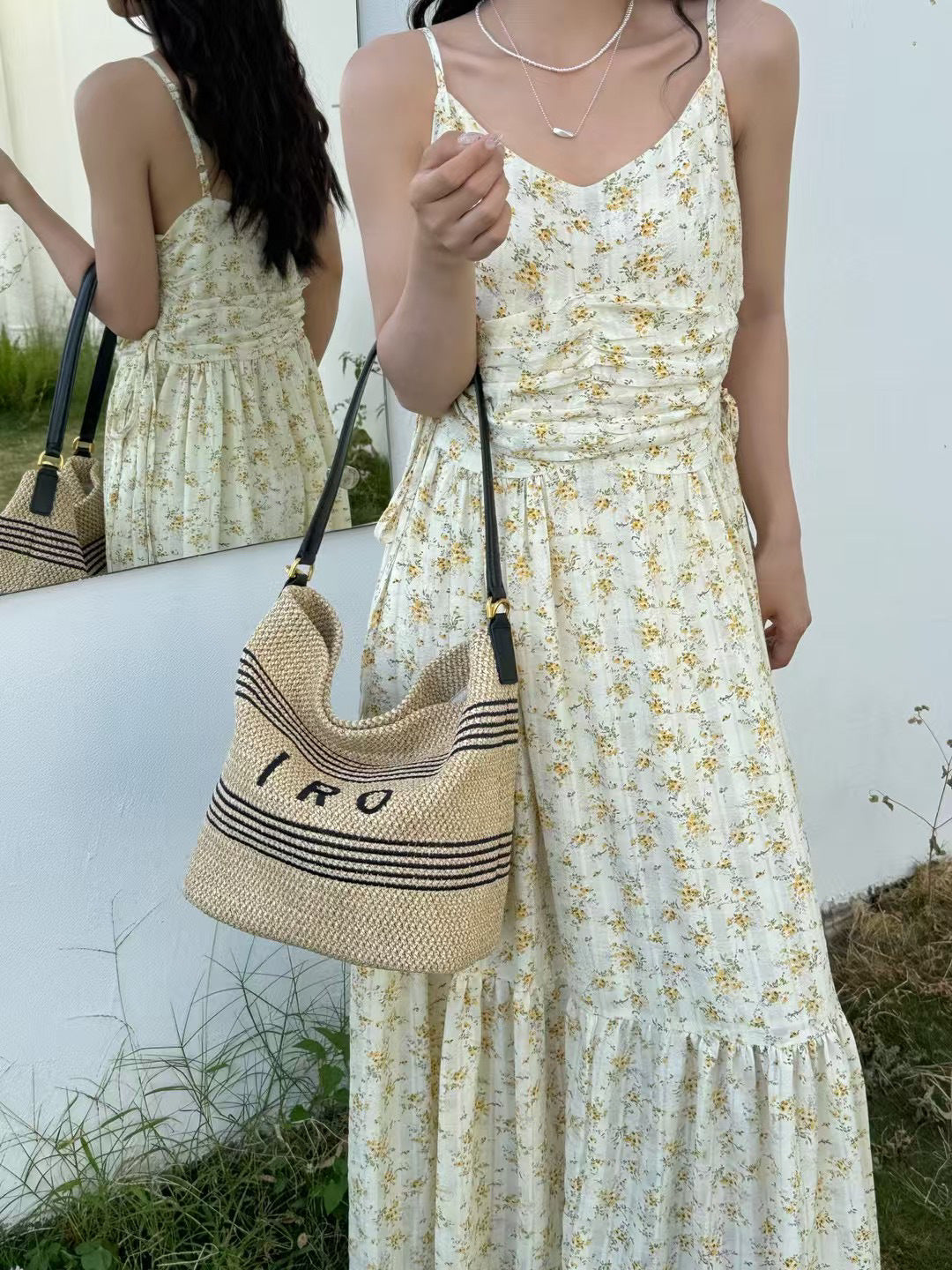 Women's Olivia Wang Summer Woven Lafite Straw Women's Messenger Bag