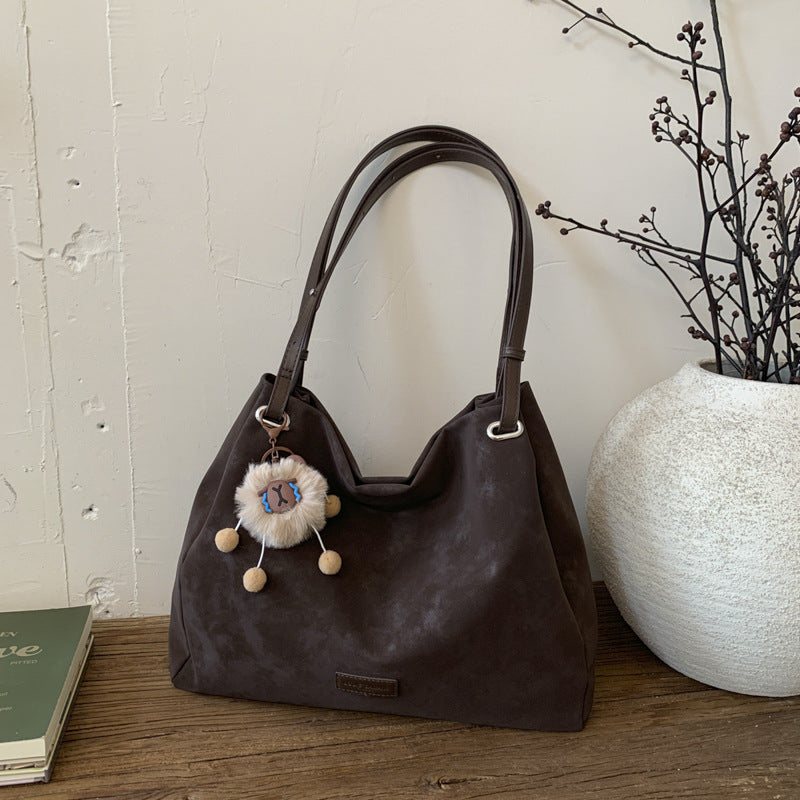 Women's Retro Large Capacity For Versatile Frosted Tote Bags