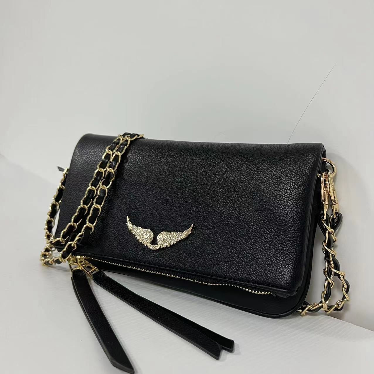 Women's Fashion Black Vintage Luxury Design Women's Messenger Bag