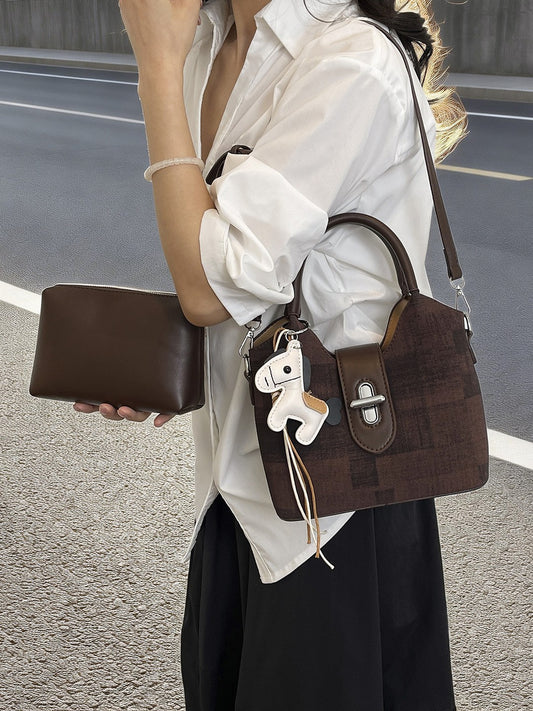 Women's Large Capacity Portable Vegetable Basket Fashion Bucket Bag