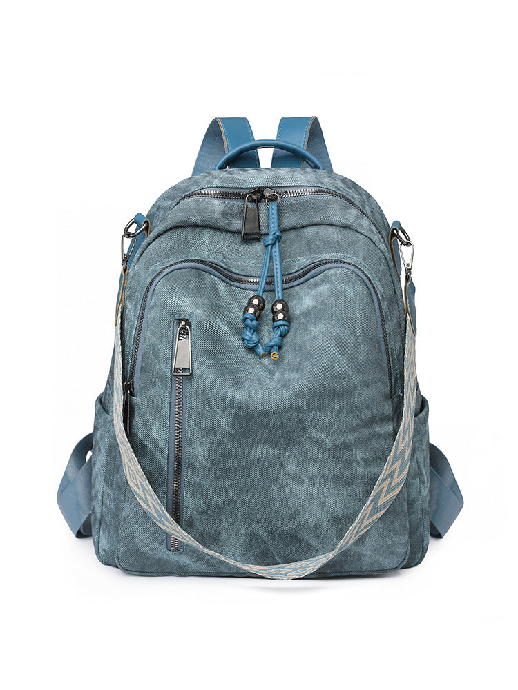 Women's Korean Fashion Trendy Soft Leather Large Women's Backpack